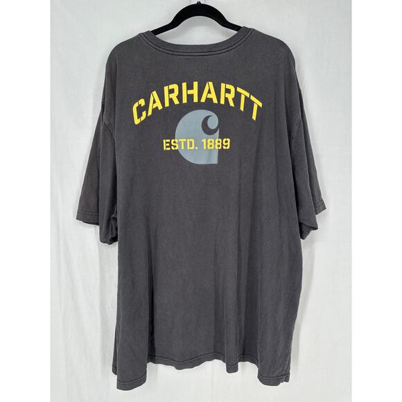 Carhartt Pocket Tee Shirt Mens 3XL Black Loose Fit Faded Graphic Short Sleeve - Picture 3 of 5